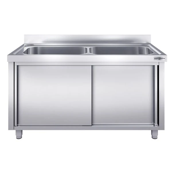 Topfspülschrank - 1800x700mm - Mit 2 Becken 5 Topfspülschrank - 1800x700mm - Mit 2 Becken – Bild 3