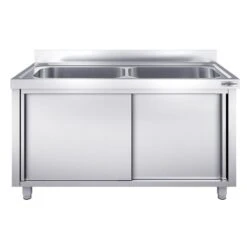 Topfspülschrank - 2000x600mm - Mit 2 Becken -Berühmter Küchengeräte Laden SSR206T2 1 6c29