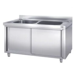 Topfspülschrank - 2000x700mm - Mit 2 Becken 11 Topfspülschrank - 2000x700mm - Mit 2 Becken -Berühmter Küchengeräte Laden SSR207T2 2 91c1