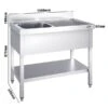 Spültisch PREMIUM - 1000x600mm - Mit Grundboden & 1 Becken Links