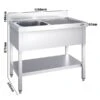 Spültisch PREMIUM - 1200x600mm - Mit Grundboden & 1 Becken Links 1 Spültisch PREMIUM - 1200x600mm - Mit Grundboden & 1 Becken Links -Berühmter Küchengeräte Laden STK126BL1 0 5ee1