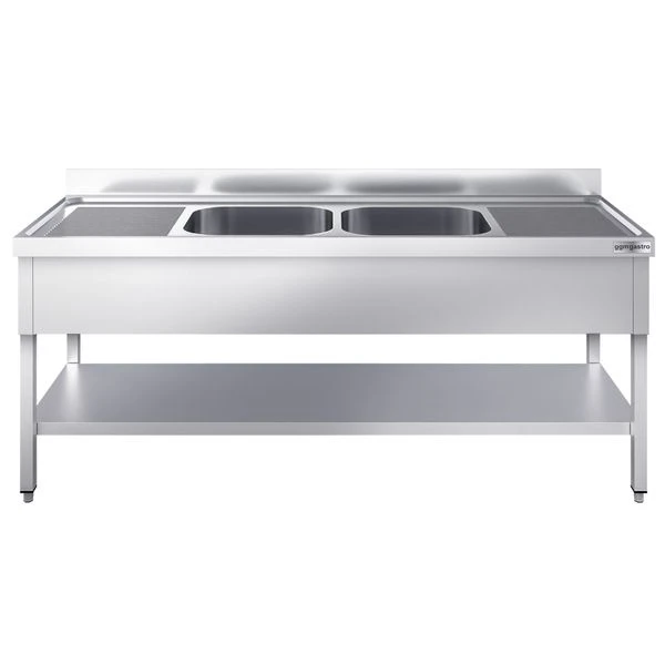 Spültisch PREMIUM - 2000x700mm - Mit Grundboden & 2 Becken Mittig 5 Spültisch PREMIUM - 2000x700mm - Mit Grundboden & 2 Becken Mittig - Image 3