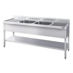 Spültisch PREMIUM - 2000x700mm - Mit Grundboden & 2 Becken Mittig 11 Spültisch PREMIUM - 2000x700mm - Mit Grundboden & 2 Becken Mittig -Berühmter Küchengeräte Laden STK207BM2 3 8e80