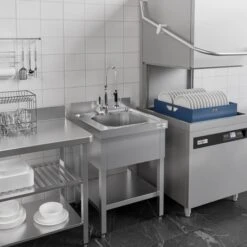 Spültisch PREMIUM - 600x700mm - Mit Grundboden & 1 Becken -Berühmter Küchengeräte Laden STK67BM1IMAGE 90a7