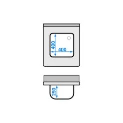 Spültisch PREMIUM - 600x700mm - Mit Grundboden & 1 Becken -Berühmter Küchengeräte Laden STK67BM1 drawing 8e00