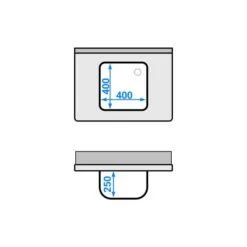 Spültisch PREMIUM - 800x600mm - Mit Grundboden & 1 Becken -Berühmter Küchengeräte Laden STK86BM1 drawing b1ab