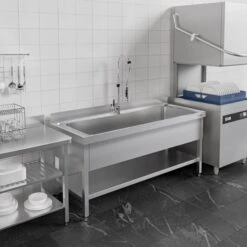 Topfspültisch - 1000x700mm - Mit Grundboden & 1 Becken -Berühmter Küchengeräte Laden STR107T1IMAGE 3f96