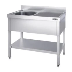 Spültisch PREMIUM - 1600x600mm - Mit Grundboden & 1 Becken Links 11 Spültisch PREMIUM - 1600x600mm - Mit Grundboden & 1 Becken Links -Berühmter Küchengeräte Laden STR166BL1 2 2e9f