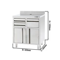 Kaffee Unterschrank 0,8m, Ohne Ablage