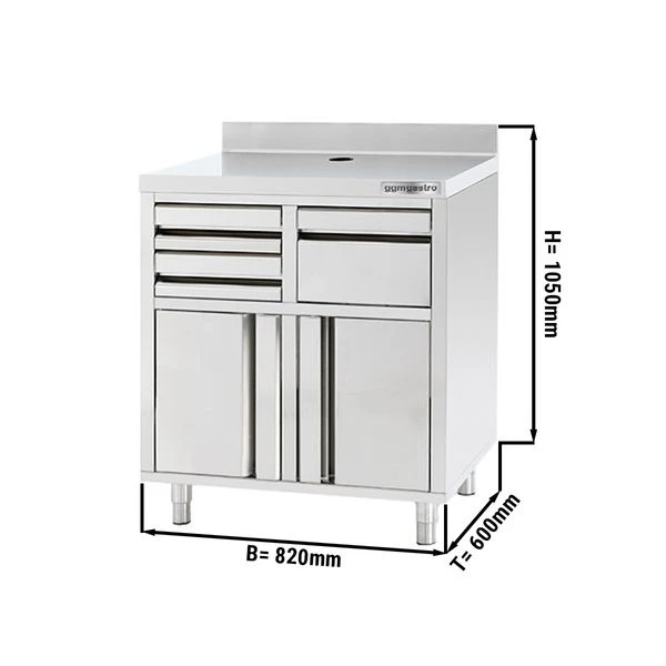 Kaffee Unterschrank 0,8m, Ohne Ablage 3 Kaffee Unterschrank 0,8m, Ohne Ablage