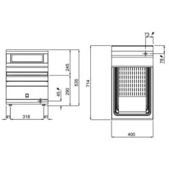 Frittenwanne - 1 KW - 1x GN 1/1 -Berühmter Küchengeräte Laden WB473 drawing 1fde