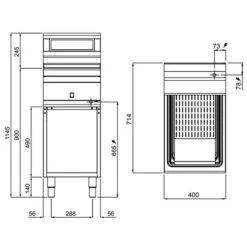 Frittenwanne - 1,1 KW - 1x GN 1/1 10 Frittenwanne - 1,1 KW - 1x GN 1/1 -Berühmter Küchengeräte Laden WB479 drawing 4c8a