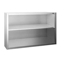 Edelstahl Wandhängeschrank PREMIUM - 1000x400mm - Ohne Schiebetür - 800mm Hoch -Berühmter Küchengeräte Laden WOK108 1 d785