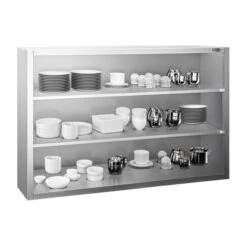 Edelstahl Wandhängeschrank PREMIUM - 1200x400mm - Ohne Schiebetür - 1000mm Hoch -Berühmter Küchengeräte Laden WOK1210 2 afdb