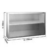 Edelstahl Wandhängeschrank PREMIUM - 1200x400mm - Ohne Schiebetür - 800mm Hoch -Berühmter Küchengeräte Laden WOK128 0 d5f7