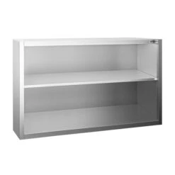 Edelstahl Wandhängeschrank PREMIUM - 1200x400mm - Ohne Schiebetür - 800mm Hoch -Berühmter Küchengeräte Laden WOK128 1 a62f