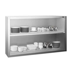 Edelstahl Wandhängeschrank PREMIUM - 1200x400mm - Ohne Schiebetür - 800mm Hoch -Berühmter Küchengeräte Laden WOK128 2 929c