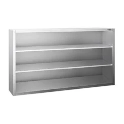 Edelstahl Wandhängeschrank PREMIUM - 1600x400mm - Ohne Schiebetür - 1000mm Hoch -Berühmter Küchengeräte Laden WOK1610 1 f034