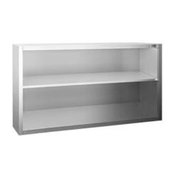 Edelstahl Wandhängeschrank PREMIUM - 1600x400mm - Ohne Schiebetür - 800mm Hoch -Berühmter Küchengeräte Laden WOK168 1 2c9c