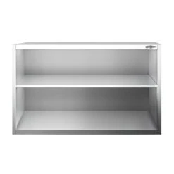 Edelstahl Wandhängeschrank PREMIUM - 1600x400mm - Ohne Schiebetür - 800mm Hoch -Berühmter Küchengeräte Laden WOK168 3 47ab