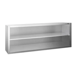 Edelstahl Wandhängeschrank PREMIUM - 1800x400mm - Ohne Schiebetür - 650mm Hoch -Berühmter Küchengeräte Laden WOK184 1 75cc