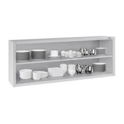 Edelstahl Wandhängeschrank ECO - 1800x400mm - Ohne Schiebetür - 650mm Hoch -Berühmter Küchengeräte Laden WOK184 ECO 2 300c