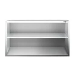 Edelstahl Wandhängeschrank PREMIUM - 2000x400mm - Ohne Schiebetür - 800mm Hoch -Berühmter Küchengeräte Laden WOK208 3 50b4