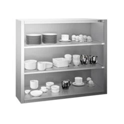 Edelstahl Wandhängeschrank PREMIUM - 800x400mm - Ohne Flügeltür - 1000mm Hoch -Berühmter Küchengeräte Laden WOK810 2 ebee