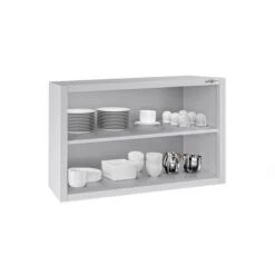 Edelstahl Wandhängeschrank ECO - 800x400mm - Ohne Flügeltür - 650mm Hoch -Berühmter Küchengeräte Laden WOK84 ECO 2 4c37