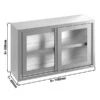 Edelstahl Wandhängeschrank - 1000x400mm - Mit Glasschiebetür - 800mm Hoch -Berühmter Küchengeräte Laden WSI108 masse 001 cfcb