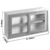 Edelstahl Wandhängeschrank - 1600x400mm - Mit Glasschiebetür - 800mm Hoch -Berühmter Küchengeräte Laden WSI168 masse 001 96fe