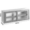 Edelstahl Wandhängeschrank - 2000x400mm - Mit Glasschiebetür - 650mm Hoch -Berühmter Küchengeräte Laden WSI204 0 0ee5