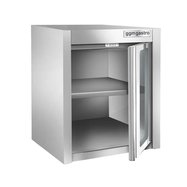 Edelstahl Wandhängeschrank - 600x400mm - Mit Glasflügeltür - 650mm Hoch 4 Edelstahl Wandhängeschrank - 600x400mm - Mit Glasflügeltür - 650mm Hoch – Bild 2