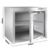 Edelstahl Wandhängeschrank - 800x400mm - Mit Glasflügeltür - 650mm Hoch