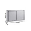 Edelstahl Wandhängeschrank ECO - 1000x400mm - Mit Schiebetür - 650mm Hoch -Berühmter Küchengeräte Laden WSK104 2683
