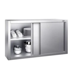 Edelstahl Wandhängeschrank PREMIUM - 1000x400mm - Mit Schiebetür - 650mm Hoch -Berühmter Küchengeräte Laden WSK104 2 4c63