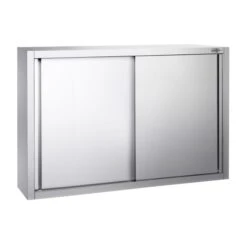 Edelstahl Wandhängeschrank PREMIUM - 1200x400mm - Mit Schiebetür - 1000mm Hoch -Berühmter Küchengeräte Laden WSK1210 1 95b7