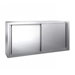 Edelstahl Wandhängeschrank PREMIUM - 1400x400mm - Mit Schiebetür - 650mm Hoch -Berühmter Küchengeräte Laden WSK144 1 f00c