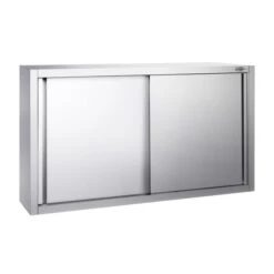 Edelstahl Wandhängeschrank PREMIUM - 1400x400mm - Mit Schiebetür - 800mm Hoch -Berühmter Küchengeräte Laden WSK148 1 bd99