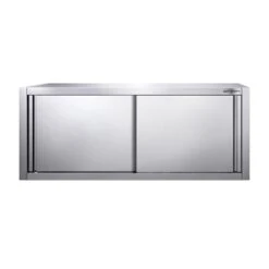 Edelstahl Wandhängeschrank PREMIUM - 1600x400mm - Mit Schiebetür - 650mm Hoch -Berühmter Küchengeräte Laden WSK164 3 ea14