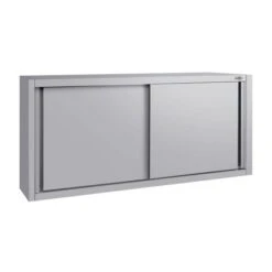 Edelstahl Wandhängeschrank ECO - 1600x400mm - Mit Schiebetür - 650mm Hoch -Berühmter Küchengeräte Laden WSK164 ECO 1 8b12