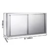 Edelstahl Wandhängeschrank PREMIUM - 1600x400mm - Mit Schiebetür - 800mm Hoch -Berühmter Küchengeräte Laden WSK168 0 5e18
