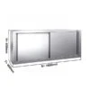 Edelstahl Wandhängeschrank PREMIUM - 1800x400mm - Mit Schiebetür - 650mm Hoch -Berühmter Küchengeräte Laden WSK184 0 f042