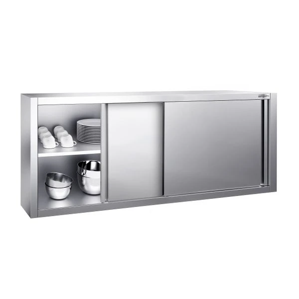 Edelstahl Wandhängeschrank PREMIUM - 1800x400mm - Mit Schiebetür - 650mm Hoch 5 Edelstahl Wandhängeschrank PREMIUM - 1800x400mm - Mit Schiebetür - 650mm Hoch – Bild 3