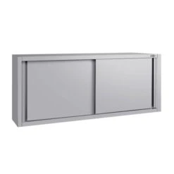 Edelstahl Wandhängeschrank ECO - 1800x400mm - Mit Schiebetür - 650mm Hoch -Berühmter Küchengeräte Laden WSK184 ECO 1 4f30