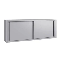 Edelstahl Wandhängeschrank ECO - 2000x400mm - Mit Schiebetür - 650mm Hoch -Berühmter Küchengeräte Laden WSK204 ECO 1 07de