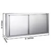 Edelstahl Wandhängeschrank PREMIUM - 2000x400mm - Mit Schiebetür - 800mm Hoch -Berühmter Küchengeräte Laden WSK208 0 d0cc