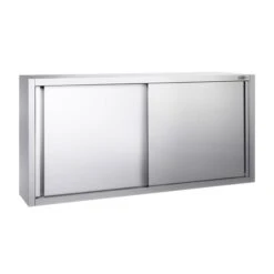 Edelstahl Wandhängeschrank PREMIUM - 2000x400mm - Mit Schiebetür - 800mm Hoch -Berühmter Küchengeräte Laden WSK208 1 a596