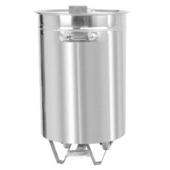 Edelstahl Abfallbehälter - 75 Liter - Mit Hubdeckel & Fusspedal -Berühmter Küchengeräte Laden abfk75 7de8 2