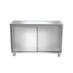 Edelstahl Arbeitsschrank PREMIUM - 1000x800mm - Mit Schiebetür Ohne Aufkantung -Berühmter Küchengeräte Laden ask107 a94f